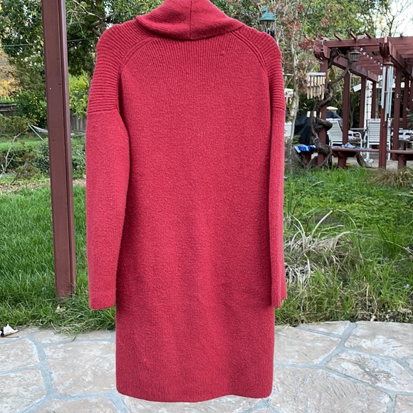 🌺 J.CREW; Long Ribbed Cardigan Merlot Supersoft Yarn Sweater. Fits Misses XS-S! - Picture 3 of 9